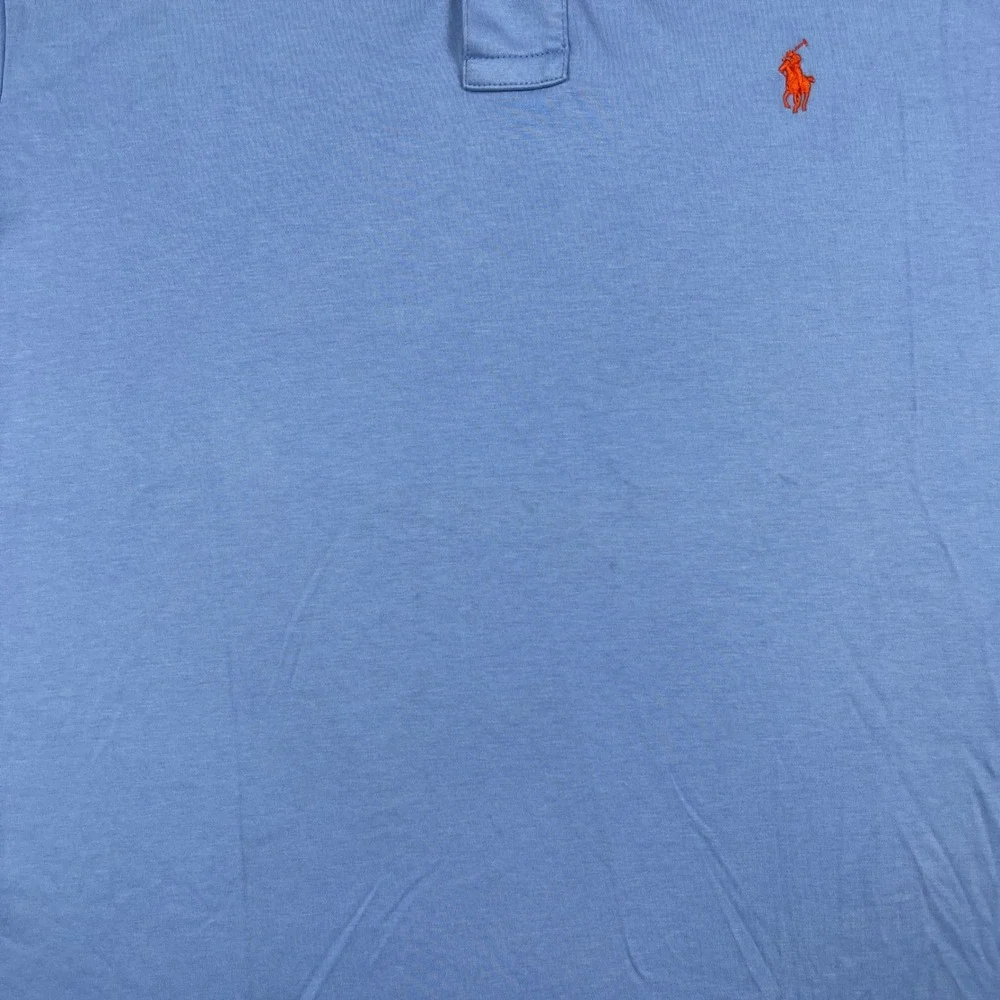 Polo Ralph Lauren Polo Shirt Mens XL Blue Pima Soft Touch Red Pony Classic Fit